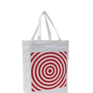 💥 2/$10 Target Bullseye White & Red Tote reusable shopping Bag